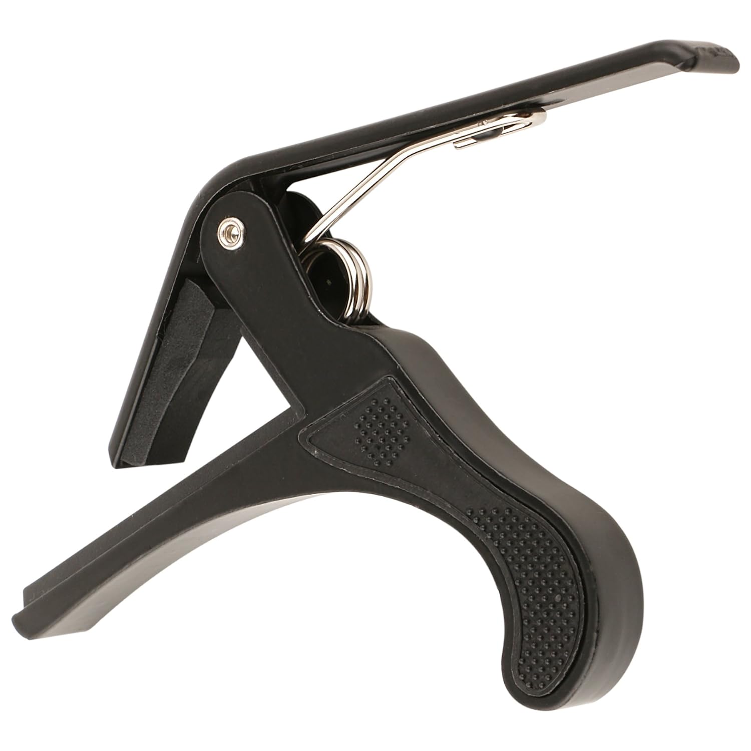 One Handed Trigger Guitar Metal Capo Quick Change for Ukulele, Electric and Acoustic Guitars, Black 00_